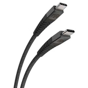 Scosche Strikeline Schwerlast USB-C auf USB-C geflochtenes Kabel 4 Fuß, schwarz/spacegrau - Bild 1 von 4