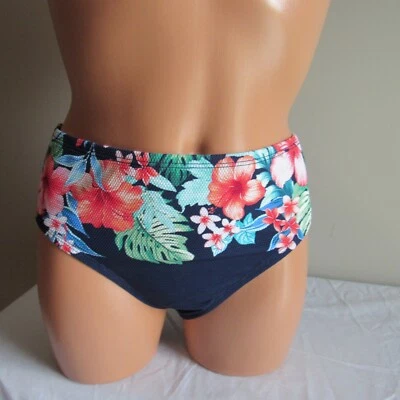 Tommy Bahama Island Cays Flora Hi Waist Swim Bottom Mare Navy Large NWT - Image 1 of 3