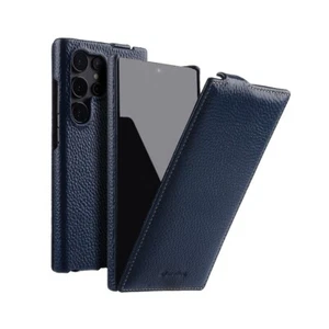Vertikal Echt Leder Slim Flip Schutzhülle Case Cover for Samsung S24 S25 Ultra - Bild 1 von 27