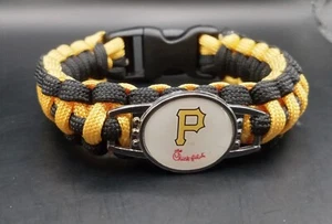 Pittsburgh Pirates Chick-Fil-A Paracord Survival Bracelet Yellow & Black #352 - Picture 1 of 3