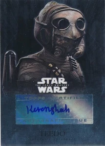 Star Wars Das Erwachen der Macht Chrome Autogramm Auto Kiran Shah Teedo - Bild 1 von 1