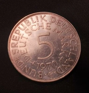 MONETA BUNDESREPUBLIK DEUTSCHLAND 5 MARK 1970 ARGENTO  - Imagen 1 de 2