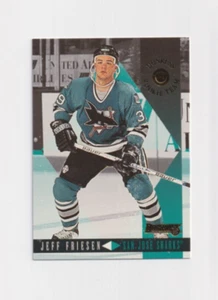 1995-96 Donruss ROOKIE TEAM insert # 7 Jeff Friesen SAN JOSE SHARKS - Picture 1 of 3