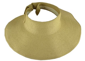 Jeanne Simmons Roll Paper Straw Bow Visor -UPF 50+ UV Protection Tan Natural - Bild 1 von 2