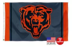 Chicago Bears 3x5 Bandiera Uomo Cave Flag 3x5 Banner Nuovo Tailgating Da Bears Grigio - Foto 1 di 8
