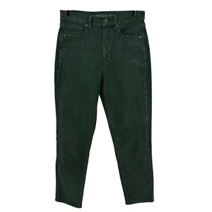 American Eagle Gr. 2 grün Cord Super Stretch gerades Bein Mom Jeans 28"x27" - Bild 1 von 10