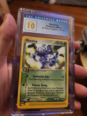 (POP 2) CGC 10 PRISTINE 2003 EX Ruby & Sapphire Weezing 24/109 Pokemon Card - Image 1 of 4