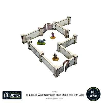 Warlord Games WW2 Normandy High Stone Wall with Gate Bolt Action H00162 - Image 1 of 3