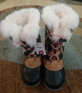 Cat and Jack Tan/Constance Toddler/Big Girls Winter Boots Size 13 - Picture 1 of 9