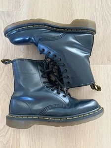 Dr. Martens/Lace-up boots/ Navy Blue L-7/ M 6 Combat/ Biker - Picture 1 of 12