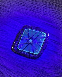 Bouton Vintage Fil Doré Fluorescent  - Picture 1 of 7