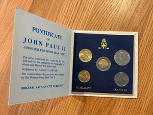 1987 Vatican 5 Coin Set Uncirculated John Paul II in Official Holder Blessed - Picture 1 of 2