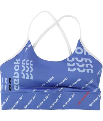 Sujetador deportivo Reebok para mujer Workout Ready estampado integral, humblu, S Foto 1 de 2