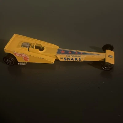 Hot Wheels Redline Snake Rear Engine Dragster 1972 VHTF YELLOW! OG Stickers WOW! - Image 1 of 4