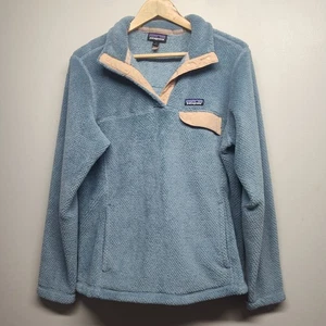 Suéter Pullover Patagonia Re-Tool Snap-T Mujer Talla L Azul Tostado Cuello Alto Polar - Imagen 1 de 9