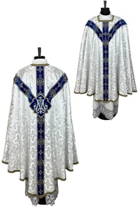 Marianisches KONISCHES Gewand, Damast/Samt, bestickt - Bild 1 von 7