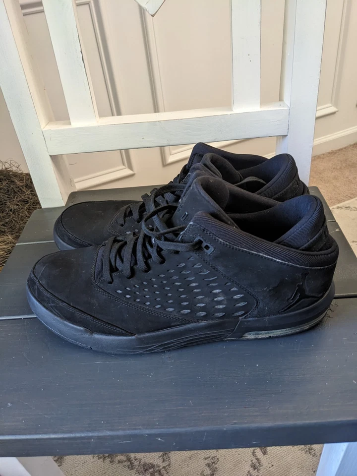 Tênis Nike masculino Air Jordan Flight Origin 4 921196 preto tamanho 13 descascando sem palmilha - Imagem 1 de 4