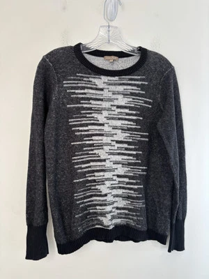 Lilla P Sweater Women’s S Black/White Open Knit Long Sleeve Crew Neck Pullover - Image 1 of 4