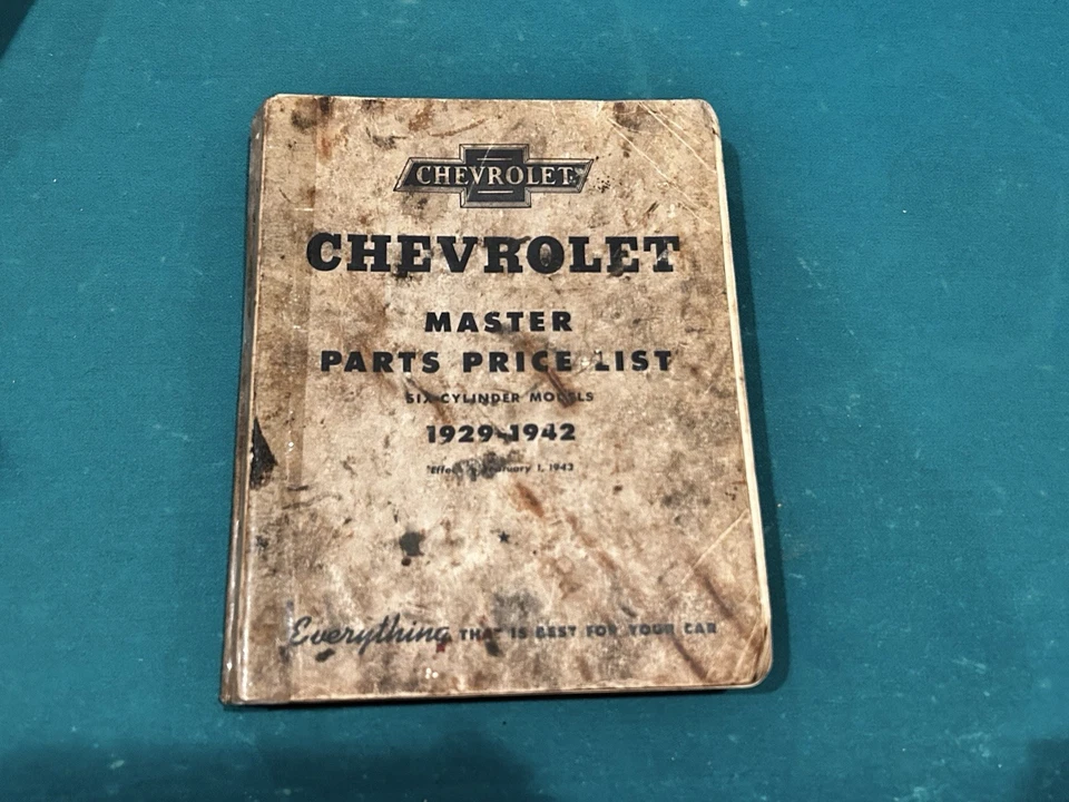 Lista de precios de piezas maestras Chevrolet - 1929 a 1942 Foto 1 de 4