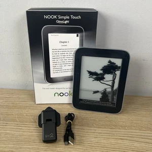 Nook Simple Touch Glow Light Ereader with Original Box & Power Supply | FREE P&P - Picture 1 of 10