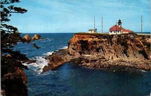 Postcard Lighthouse Cape Argo Oregon Coast  Empire OR  - Picture 1 of 2