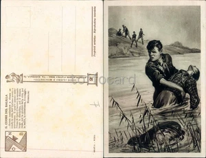 PROPAGANDA WW2-SERIE LIBRO E MOSCHETTO-PISANI-CUORE DEL BALILLA-A7-7 - Picture 1 of 1