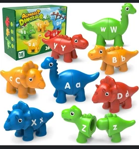 26PCS Dinosaur Alphabet Learning Toys -Uppercase & Lowercase, Preschool Activity - Picture 1 of 11