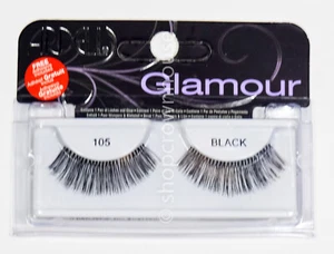 ARDELL GLAMOUR FALSE Eyelashes #105 Black - Picture 1 of 2