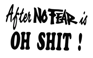 After No Fear  Oh Sh*t  Humorous vinyl decal Sticker 42 colors available - Picture 1 of 44