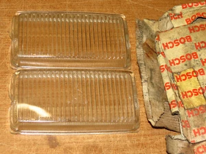 (2) NOS Porsche 911 Mercedes w107 fog lamp lenses glass BOSCH 2 305 620 011 - Picture 1 of 3