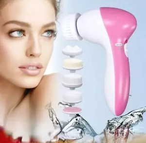 5-in-1 Electric Facial Cleansing Brush – Pore Cleaner, Exfoliator & Massager - Picture 1 of 19