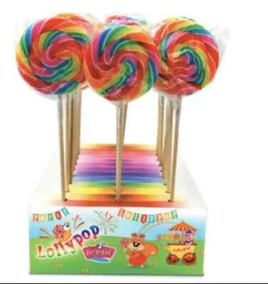 ROSSINI'S Lecca Lecca Whirl Arcobaleno Espositore da 24 pz da 40gr