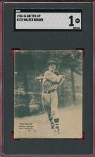 SGC 1 POOR R318 WALTER BERGER 1934-36 BATTER-UP 172 GRADED STAND-UP TOUGH! TPHLC