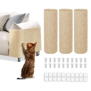 Cat Scratch Mat 3PCS 39.4"x11.9" DIY Trimmable Self-Adhesive Cats Scratching ... - Picture 1 of 8