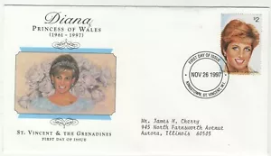 ST VINCENT 1997 FIRST DAY COVER PRINCESS OF WALES DIANA - Picture 1 of 1