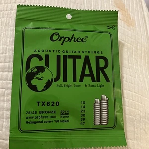 5/10X Orphee TX620 Acoustic Folk Guitar Strings Extra Medium Light - Picture 1 of 2