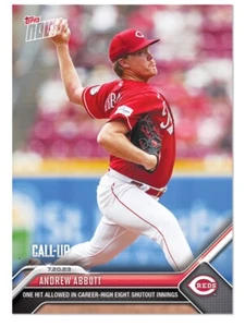 2023 Topps Now Andrew Abbott Rookie Card RC One Hit Allowed In Career-High Eight - Picture 1 of 2