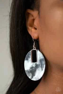 Paparazzi HAUTE HEIRESS black earrings - Image 1 of 2