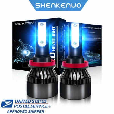 H11 LED Headlight Super Bright Bulbs Kit Blue 8000K 330000LM High/Low Beam - Image 1 of 4