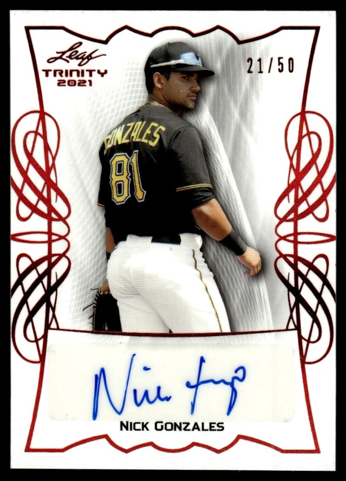 2021 Leaf Flash Platinum Blue Nick Gonzales Auto 21/50 #BA-NG2 - Image 1 of 2