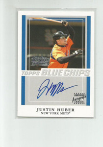 2003 TOPPS BLUE CHIPS AUTOGRAPHS #JHU JUSTIN HUBER