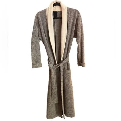 Anthropologie Dolan футболка махровый халат, длинный, черный и кремовый, размер S - Изображение 1 из 4