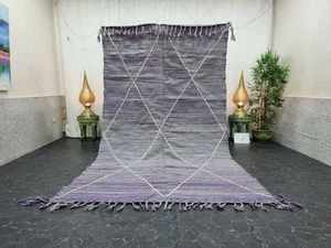 Marokkanischer handgefertigter Kelim Zanafi 6 'x10'1'' Berber Geometrisch... - Bild 1 von 12