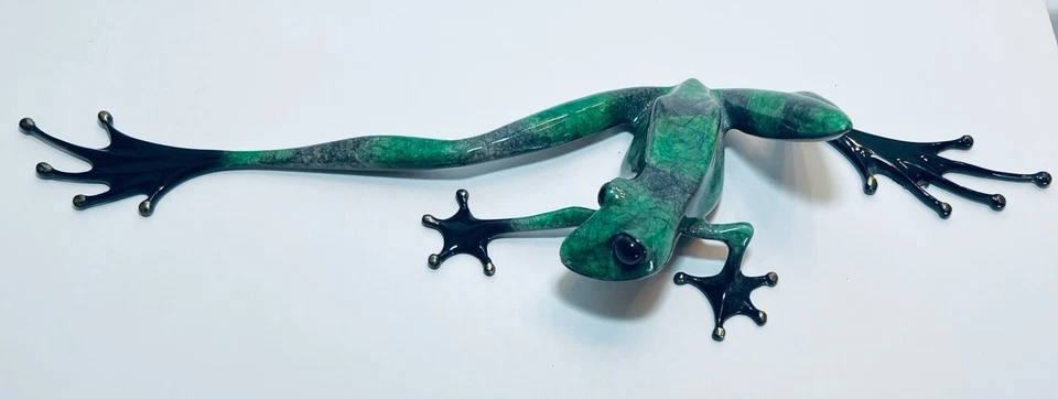 Escultura de rana de bronce GRAN ESTIRABLE BF5 por Frogman Tim Cotterill 1992 977/1000 Foto 1 de 4