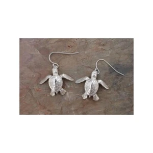 Sterling Silber Meeresschildkröte Schlüpfen Ohrhänger Schmuck Natur inspiriert - Bild 1 von 1