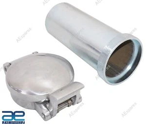 Tapa de tanque de combustible abatible de aleación Aston de 3" con cuello de relleno de acero para BSA Triumph NUEVO - Imagen 1 de 6