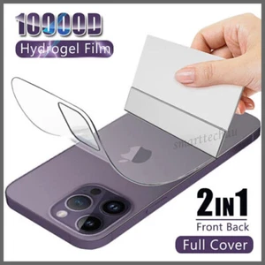 HYDROGEL Screen Protector For Apple iPhone 16 15 14 13 12 Pro XS Max XR 11 Plus - Picture 1 of 20
