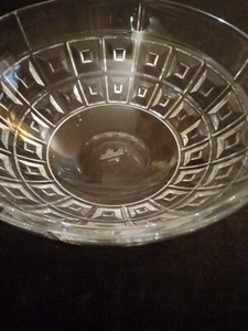 NEW ROSENTHAL Domus Lead Crystal Bowl 9.5 inch Squares Germany NO BOX - Picture 1 of 2
