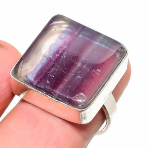 Natural FluoriteGemstone Ring Size 7 w242 - Picture 1 of 5