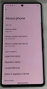 Google Pixel 7 Pro - 128GB - Black (Unlocked) Smartphone - Line - Afbeelding 1 van 4